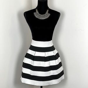 Black and White Mini Skirt